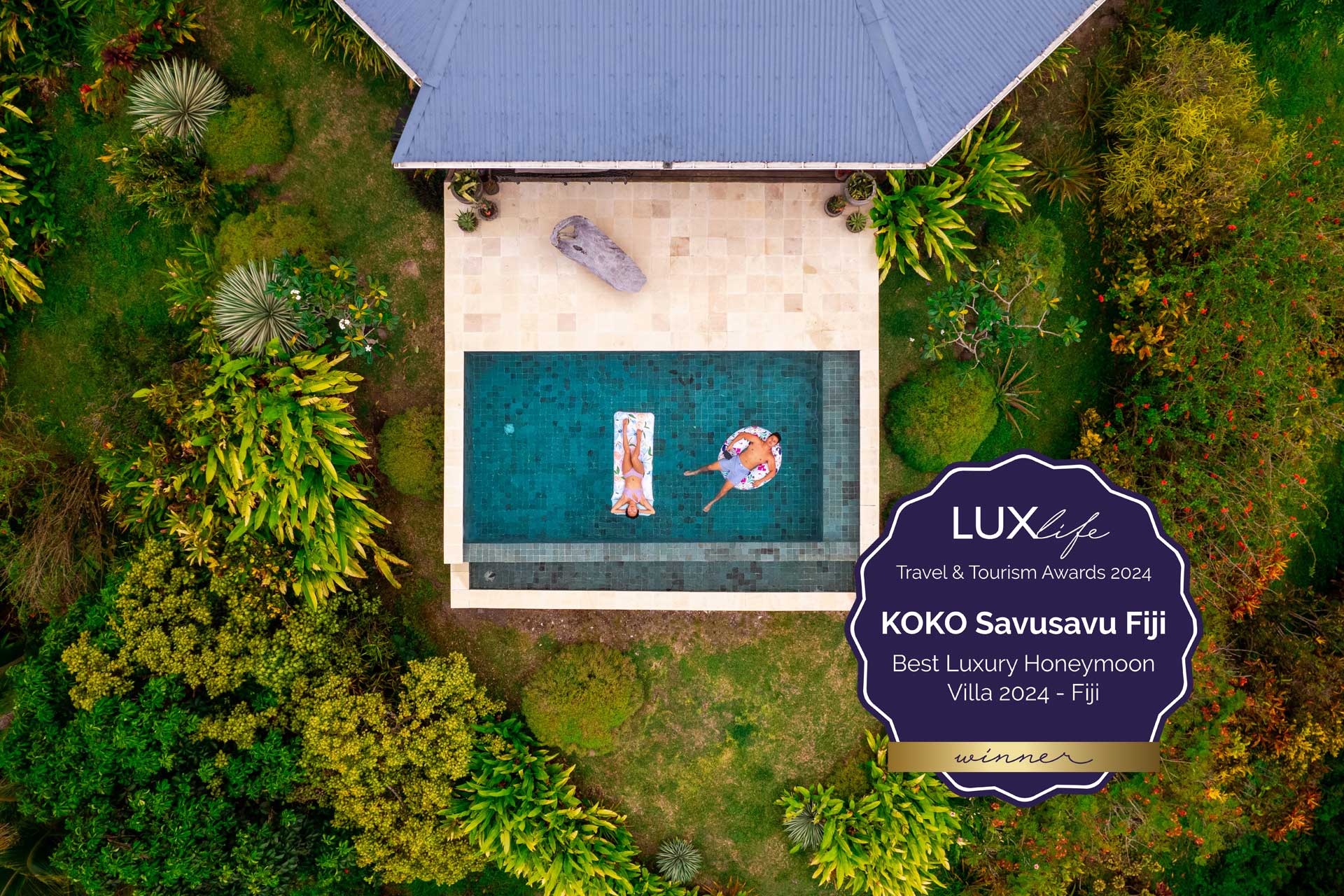KOKO Savusavu Fiji Named 'Best Luxury Honeymoon Villa 2024 in Fiji' by LUXlife Magazine 
